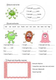 English Worksheet: body parts