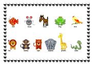 English worksheet: Animals - set 3