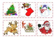 English Worksheet: christmas flash cards