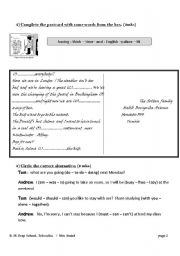 English Worksheet: worksheet1