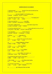 English Worksheet: GRAMMAR REVIEW FOR BEGINNERS