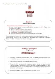 English Worksheet: Creating a company in your class, organizing the Opening Meeting & Daily Routine