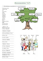 English Worksheet: Possessive -s, possession