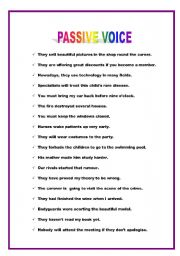 English Worksheet: PASSIVE PRACTICE