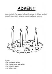 English worksheet: Advent