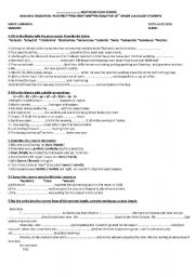 English Worksheet: Enterprise module 1 vocabulary exam