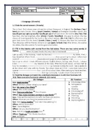 English Worksheet: A test