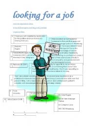 English Worksheet: Looking for a job