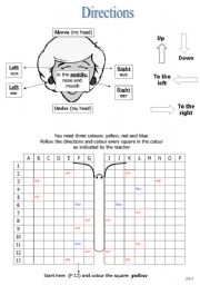 English Worksheet: Human body 2 with directions