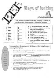 English Worksheet: Ways of looking