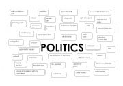 English Worksheet: politics vocabulary part 1