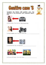 Genitive case with objects and famous people
