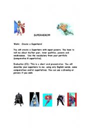 English worksheet: Super Heroes
