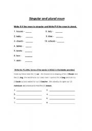 English worksheet: noun