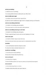 English worksheet: idioma A