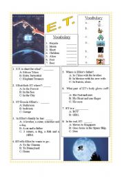English Worksheet: E.T. Lesson