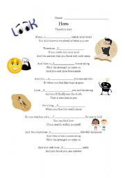 English Worksheet: Hero