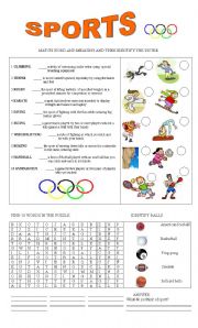 English Worksheet: SPORTS