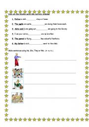 English worksheet: pronound