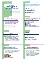 English Worksheet: Stylistic Classification
