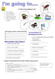 English Worksheet: Im going to