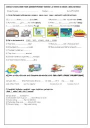 English Worksheet: 8th grade exam