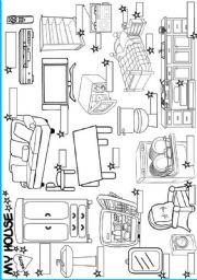 English Worksheet: my house:furniture