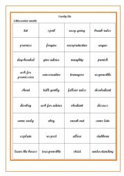 English Worksheet: Family relationship (speaking)