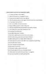 English worksheet: Common mistakes when translating dutch to english