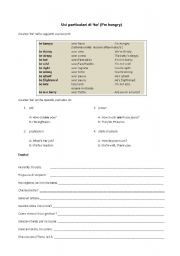 English worksheet: particular usage of verb to be