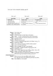 English Worksheet: At the restaurant