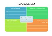English Worksheet: Lets Celebrate Graphic Organizer