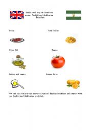 English Worksheet: Traditional Andalusian Breakfast versus Traditional English Breakfast Part 1