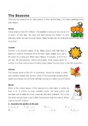 The Seasons - ESL worksheet by gerellul