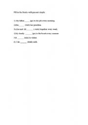 English worksheet: Present simple