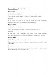 English worksheet: business conditional