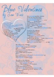 English Worksheet: Blue valentines