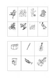 English worksheet: Sports and instruments