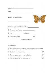 English worksheet: Butterflies