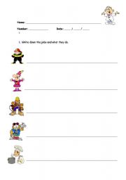 English Worksheet: Jobs