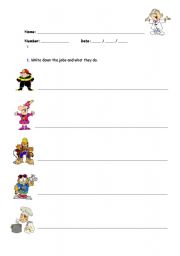 English worksheet: Jobs