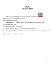 English worksheet: LANGUAGE TO GO-ELEMENTARY  (UNT-4)