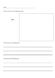 English worksheet: After Thanksgiving Worksheet