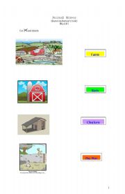 English worksheet: Animal Homes (1)