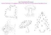 English Worksheet: Connect the letters to uncover the hidden picture