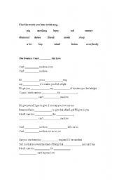 English worksheet: Cant Buy Me Love 