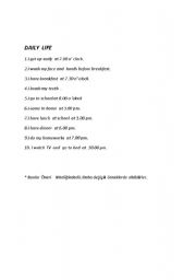 English worksheet: DALY LFE 
