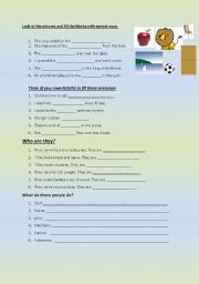English Worksheet: nouns