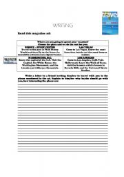 English Worksheet: Writing Activity - Invitation/Going to/ Should