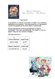 English worksheet: The Jetsons - The movie - Lets practise tag questions